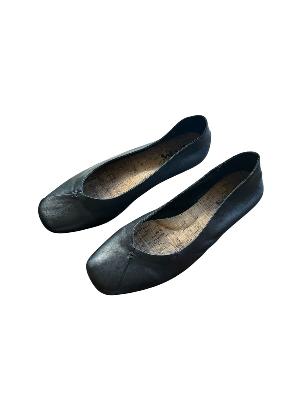 Korks Penelope Flats black square toe ballet flat